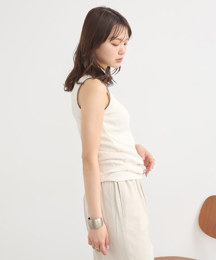 earth music&ecology「ピコトリミングタンクトップ」|キャミソール|