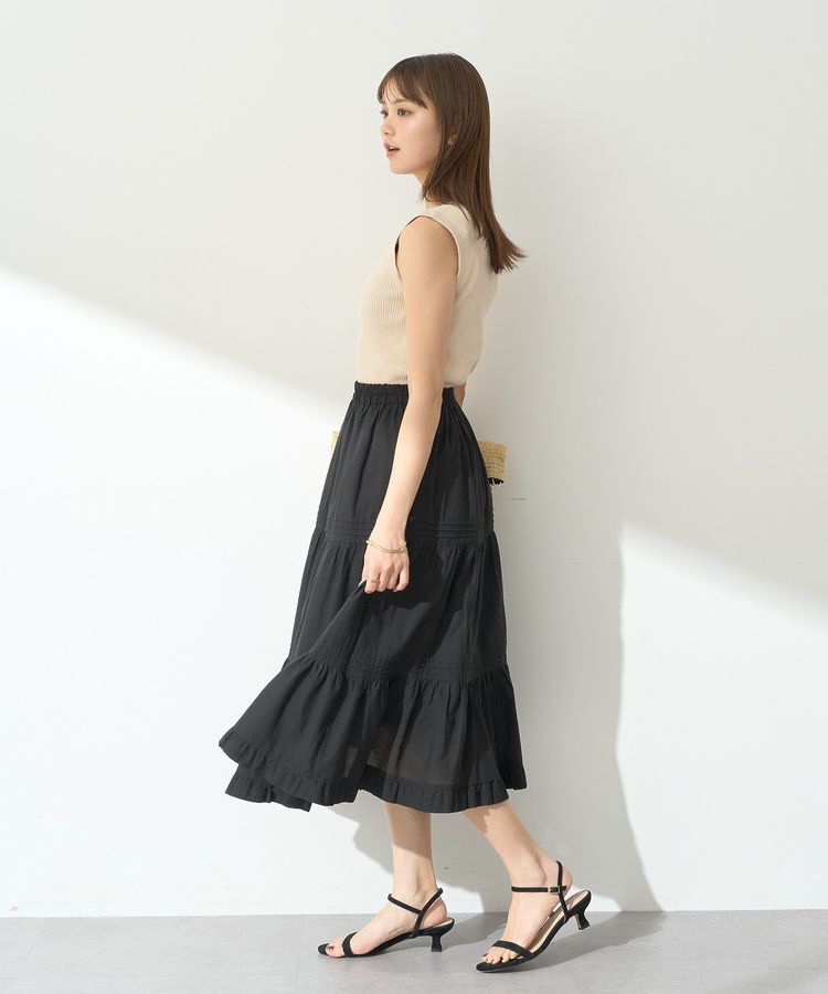 earth music&ecology「ロゴ刺繍ノースリーブニットプルオーバー」|ニット・セーター|