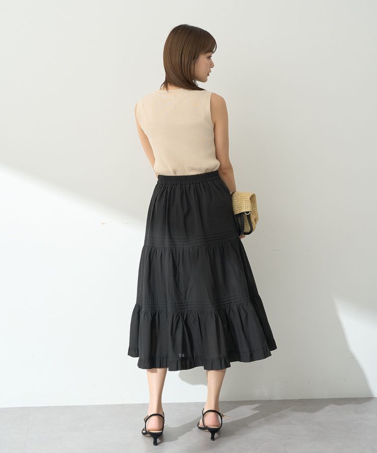 earth music&ecology「ロゴ刺繍ノースリーブニットプルオーバー」|ニット・セーター|