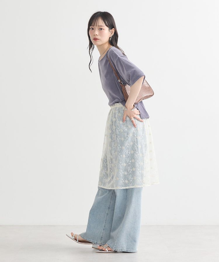 earth music&ecology「タックホックデニムパンツ」|デニム|