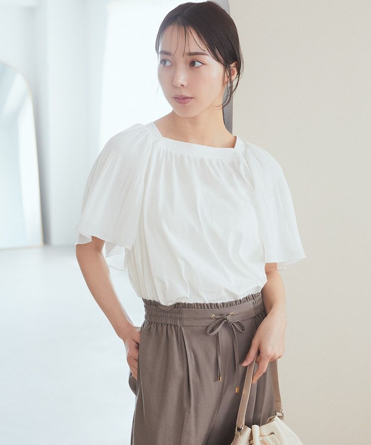 earth music&ecology「マジョリカフレアスリーブスクエアプルオーバー」|Tシャツ・カットソー|