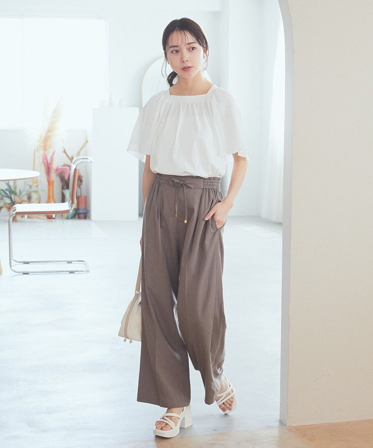 earth music&ecology「マジョリカフレアスリーブスクエアプルオーバー」|Tシャツ・カットソー|