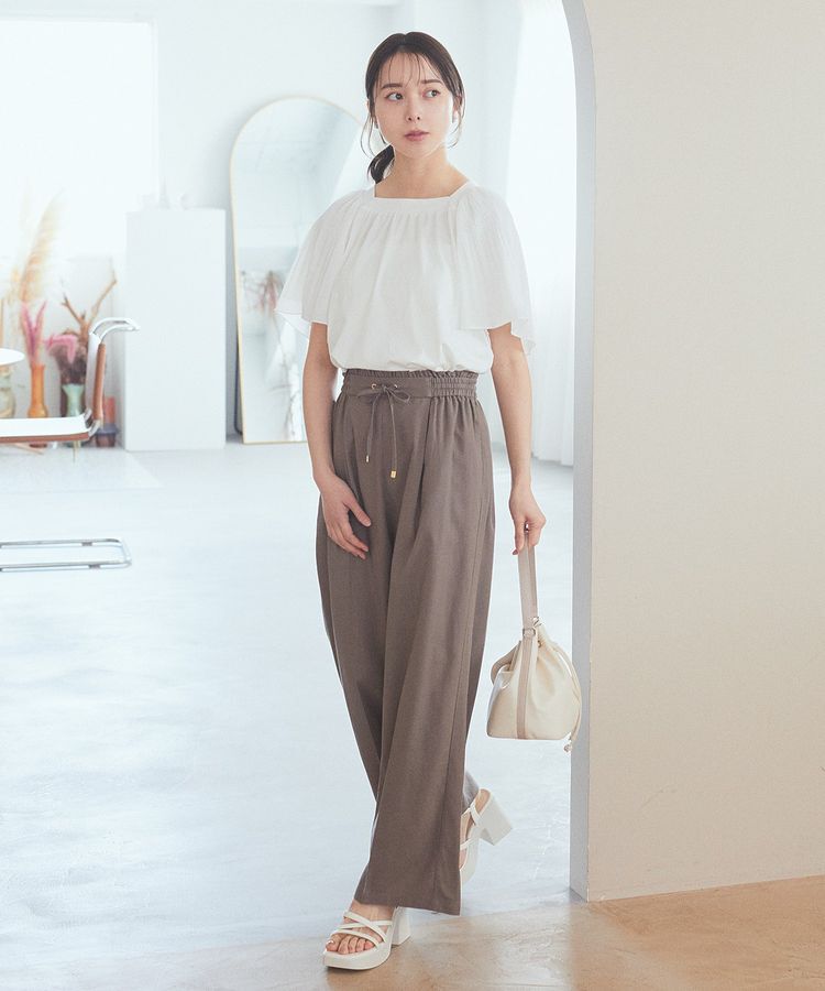 earth music&ecology「マジョリカフレアスリーブスクエアプルオーバー」|Tシャツ・カットソー|