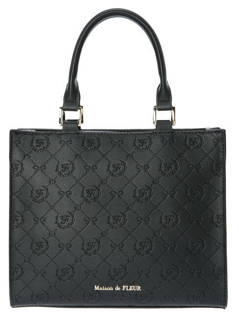 Maison de FLEUR「モノグラムキャレショルダーバッグ」|ショルダー・メッセンジャー|ブラック