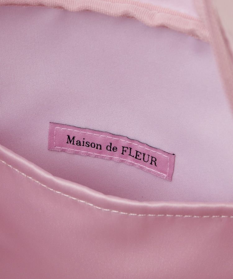 Maison de FLEUR「EC限定サテンフリルキャリーオンバッグ」|トートバッグ|