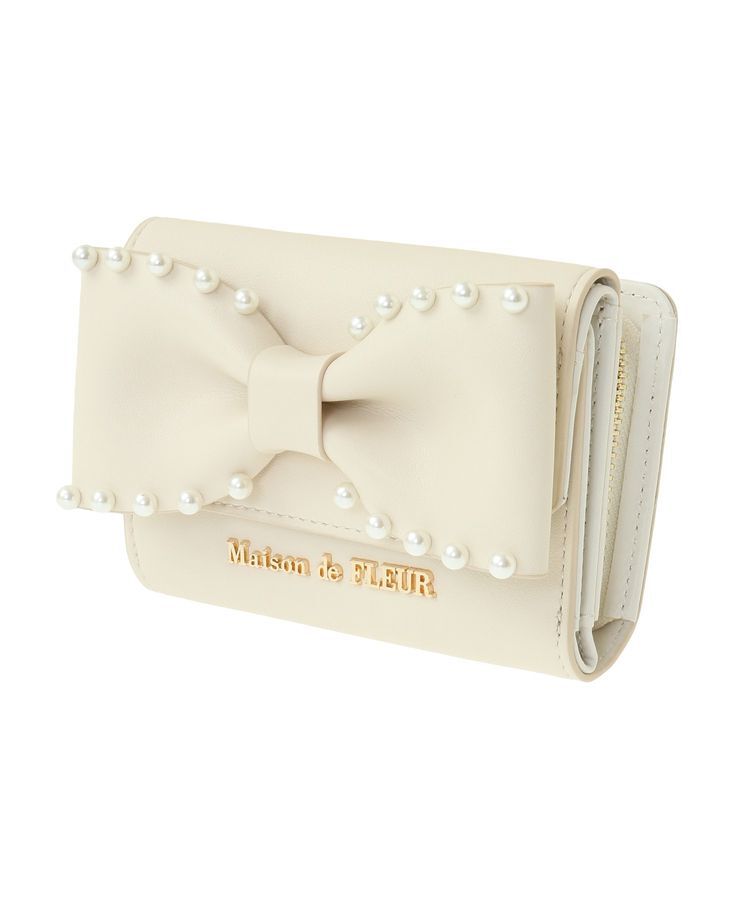 Maison de FLEUR「リボンパールウォレット」|財布|