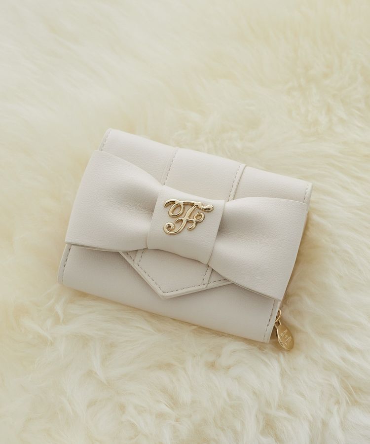 Maison de FLEUR「ベルトリボンミニウォレット」|財布|グレーベージュ