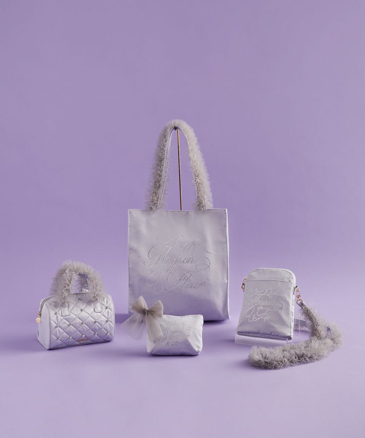 Maison de FLEUR「EC限定チュールハンドルラインストーンショルダー」|ショルダー・メッセンジャー|