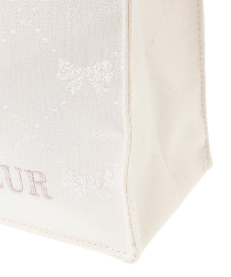 Maison de FLEUR「リボン柄ジャカードスクエアトートSバッグ」|トートバッグ|