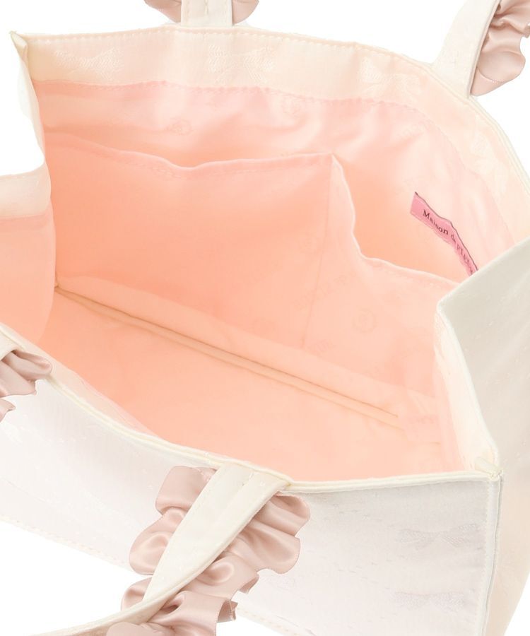 Maison de FLEUR「リボン柄ジャカードスクエアトートSバッグ」|トートバッグ|