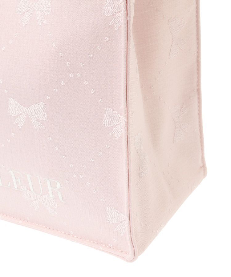 Maison de FLEUR「EC限定リボン柄ジャカードスクエアトートS」|トートバッグ|