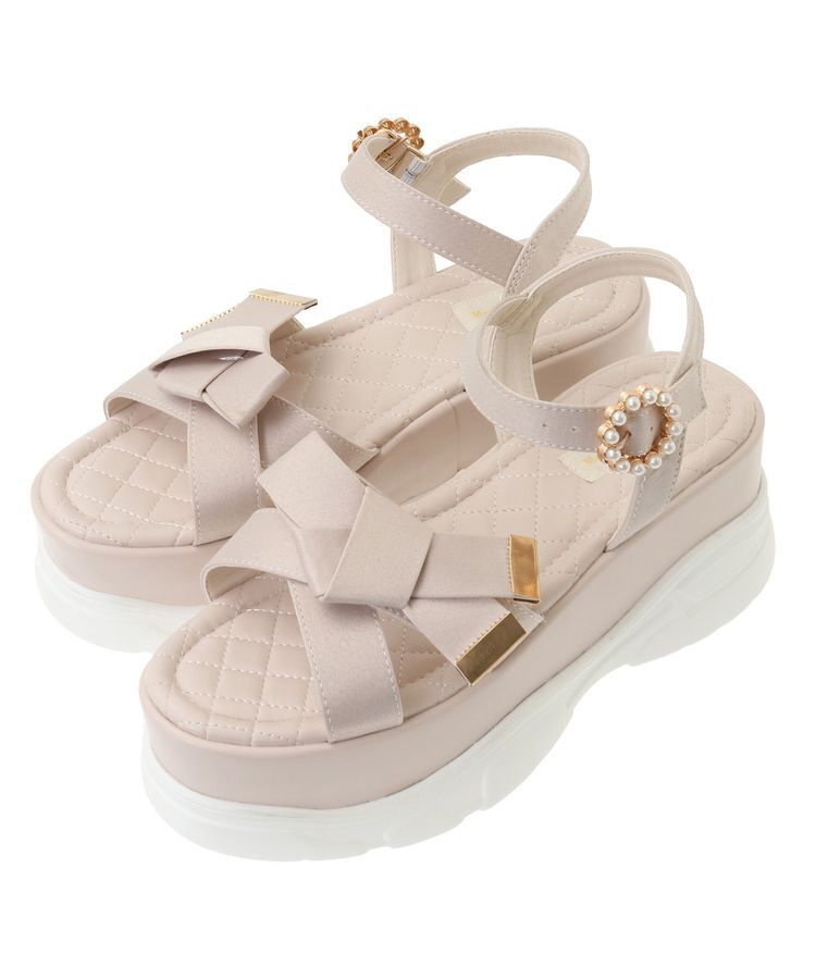 Maison de FLEUR「リボンビジュースニーカーサンダル」|サンダル|