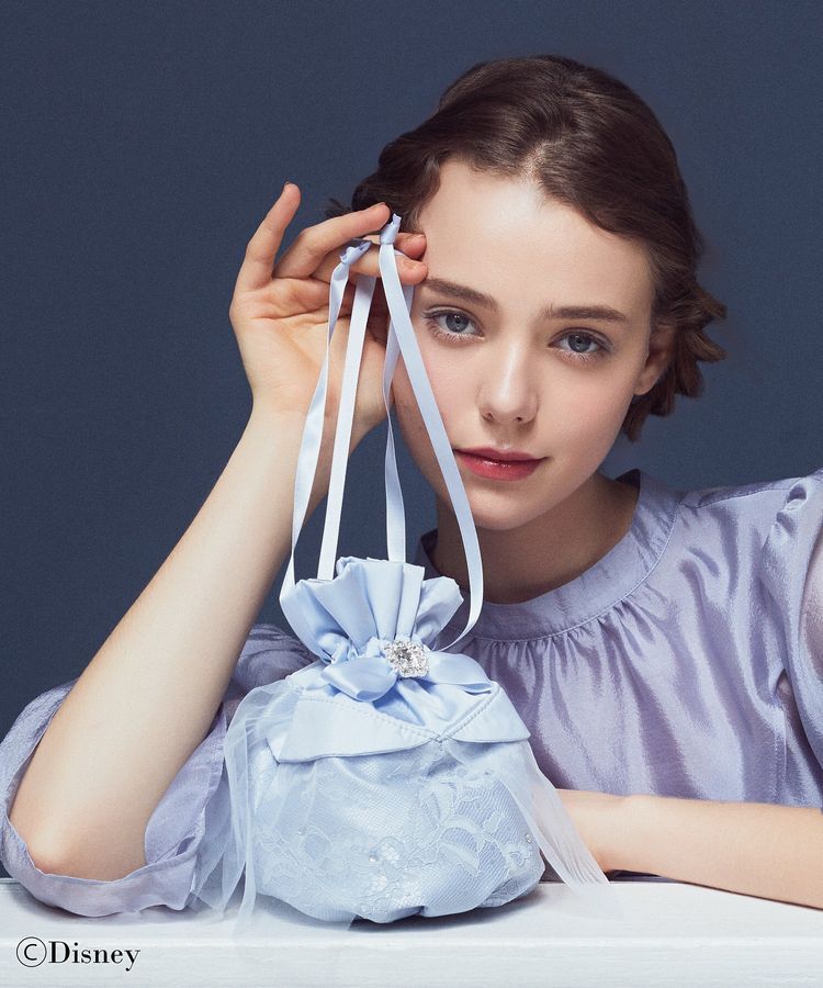 Maison de FLEUR「Cinderella/巾着ポーチ」|ポーチ|サックスブルー
