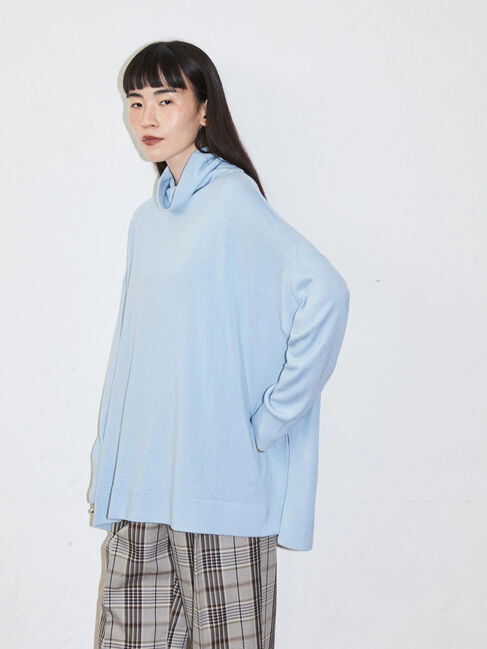  「ソフトタッチタートルニットチュニック」|ニット・セーター|