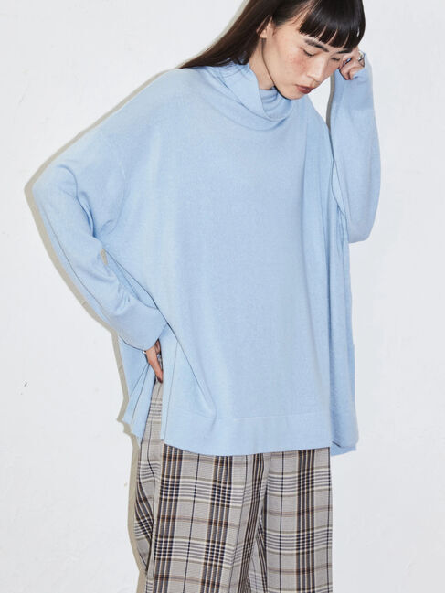  「ソフトタッチタートルニットチュニック」|ニット・セーター|