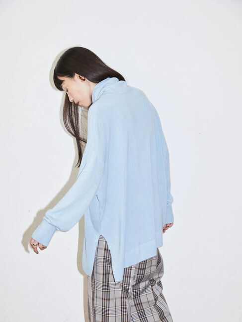  「ソフトタッチタートルニットチュニック」|ニット・セーター|