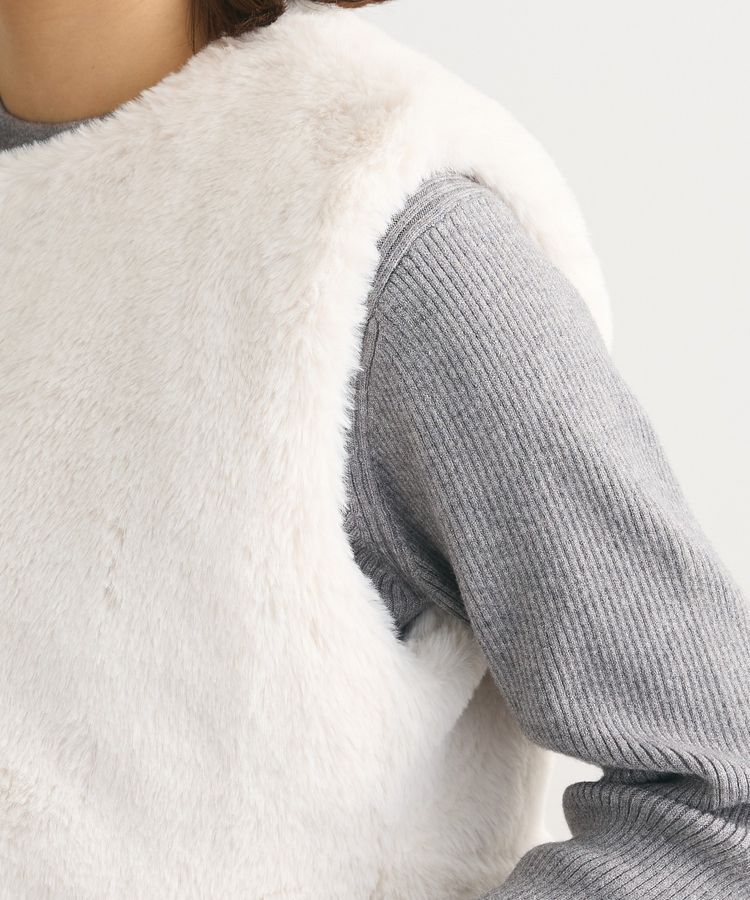 Green Parks「・ELENCARE DUEペプラムフェイクファーベスト」|ベスト・ジレ|