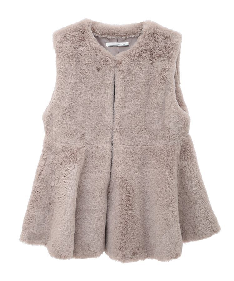 Green Parks「・ELENCARE DUEペプラムフェイクファーベスト」|ベスト・ジレ|