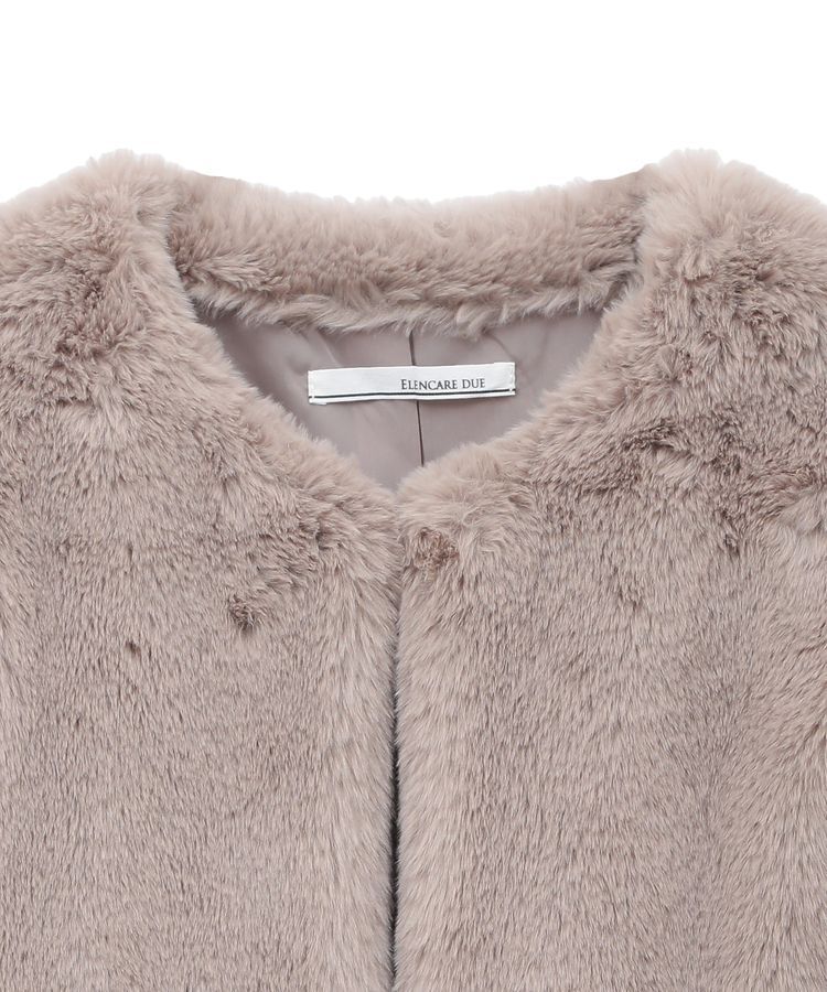 Green Parks「・ELENCARE DUEペプラムフェイクファーベスト」|ベスト・ジレ|
