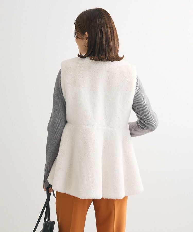 Green Parks「・ELENCARE DUEペプラムフェイクファーベスト」|ベスト・ジレ|