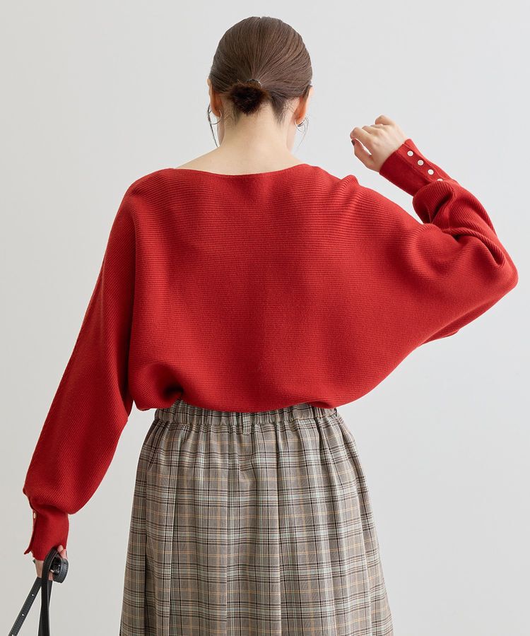 Green Parks「もちやわ袖釦ドルマンニットプルオーバー」|ニット・セーター|