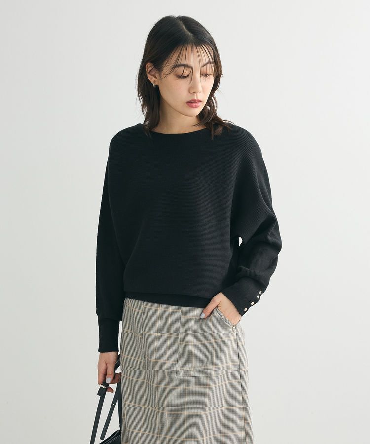 Green Parks「もちやわ袖釦ドルマンニットプルオーバー」|ニット・セーター|