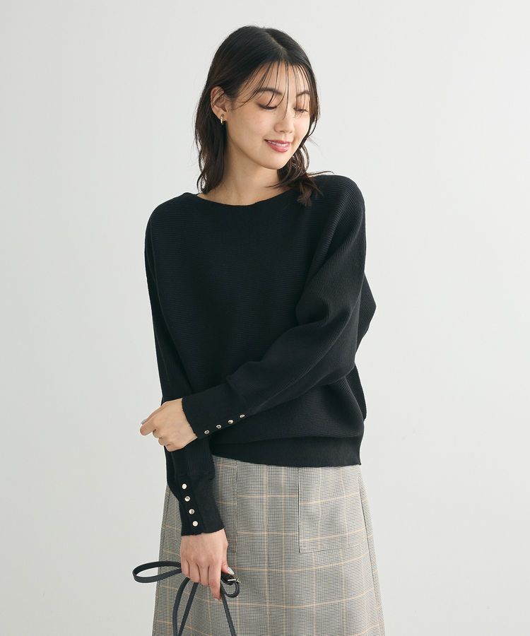 Green Parks「もちやわ袖釦ドルマンニットプルオーバー」|ニット・セーター|