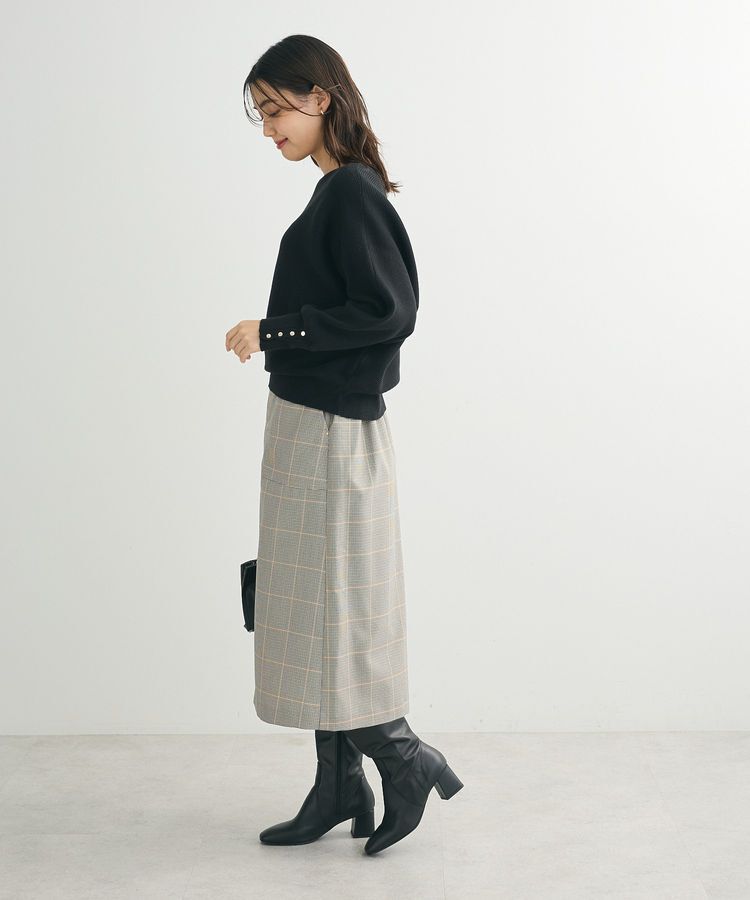 Green Parks「もちやわ袖釦ドルマンニットプルオーバー」|ニット・セーター|