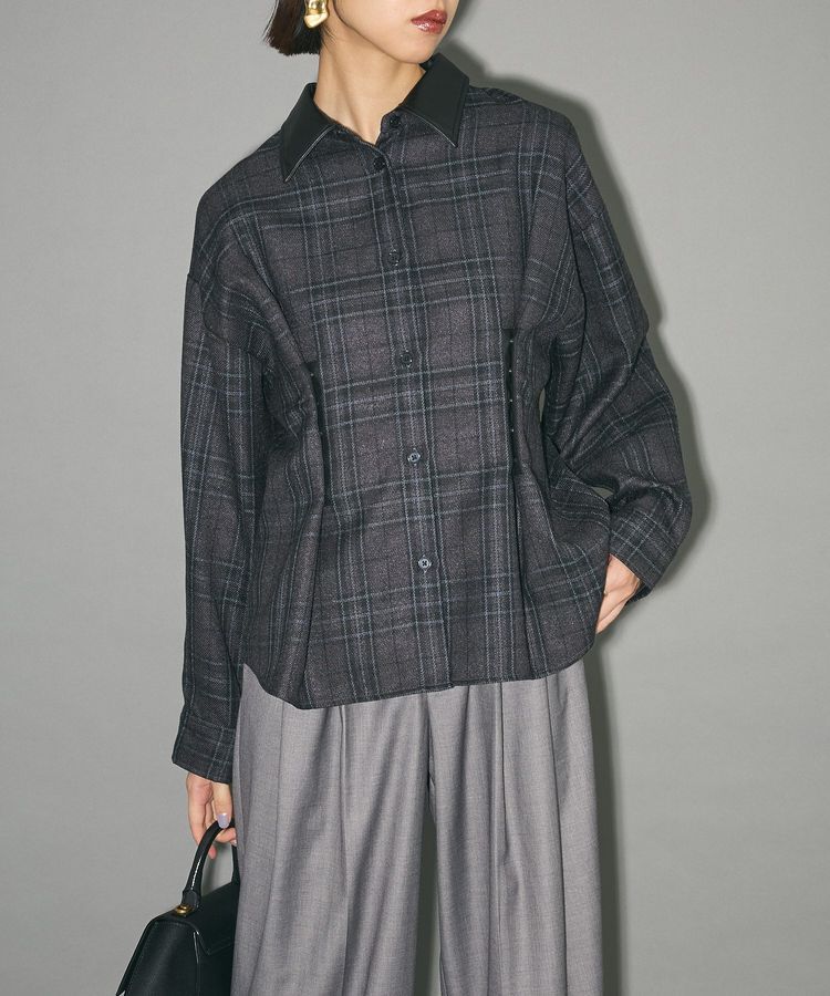 AnriettMusee「ウエストタック2WAYシャツブルゾン」|ブルゾン・スタジャン|