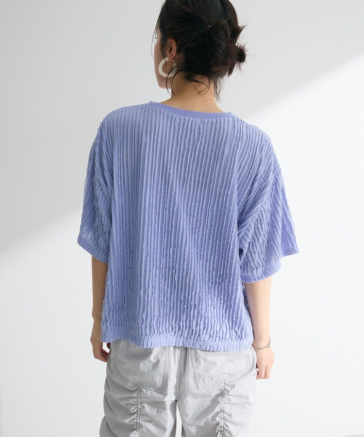 Green Parks「5分袖フリルカットプルオーバー」|Tシャツ・カットソー|