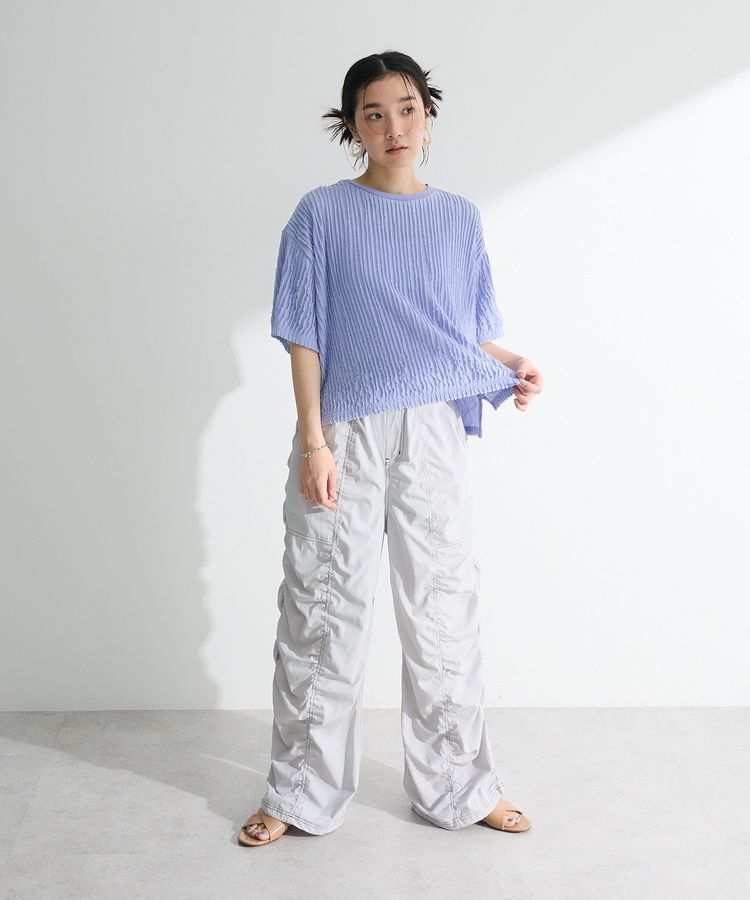 Green Parks「5分袖フリルカットプルオーバー」|Tシャツ・カットソー|