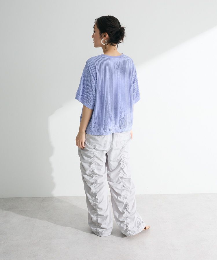 Green Parks「5分袖フリルカットプルオーバー」|Tシャツ・カットソー|