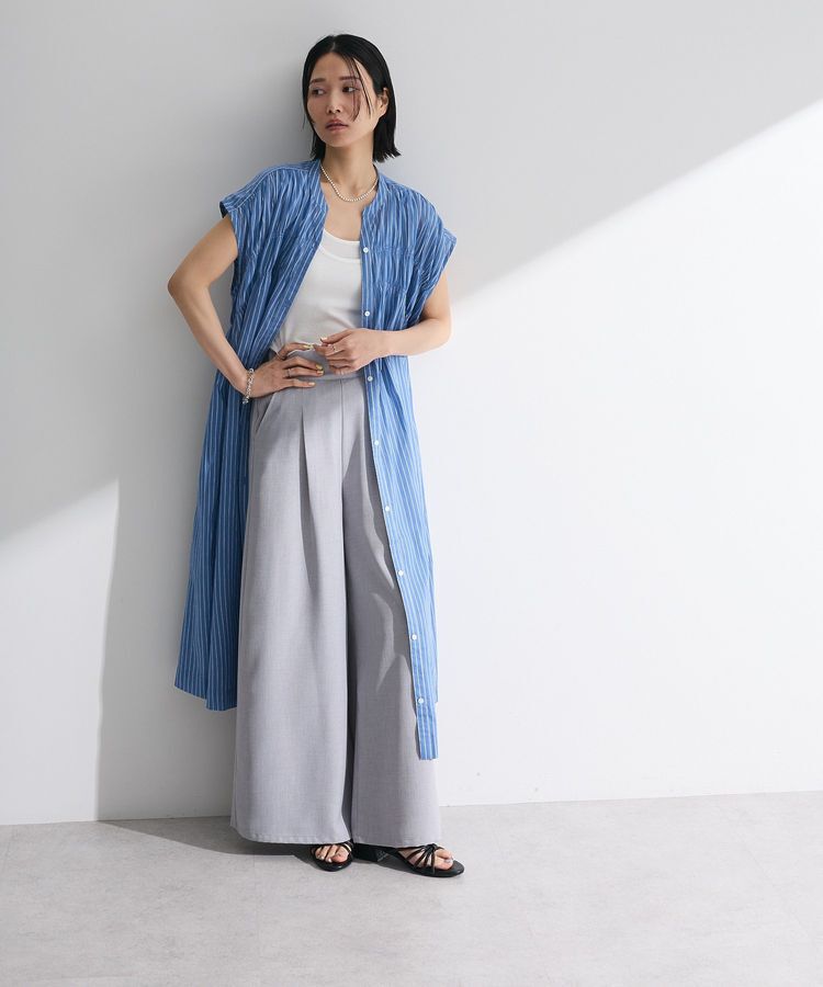 Green Parks「インド綿 シャーリングワンピース」|ワンピース|Stripe