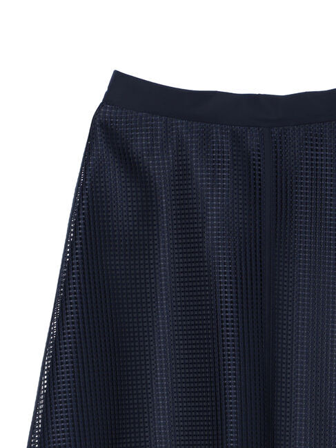 YECCA VECCA「スクエアメッシュフレアスカート」|フレア|