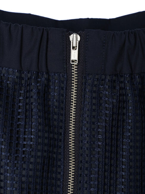 YECCA VECCA「スクエアメッシュフレアスカート」|フレア|