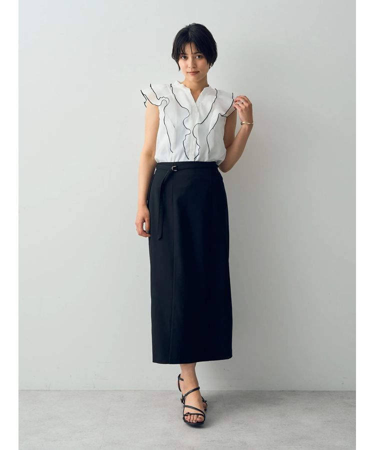 YECCA VECCA「ベルト付きナロースカート」|スカート|