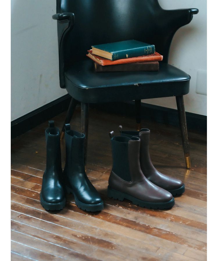 YECCA VECCA「【CLASSY.掲載】サイドゴアミドル丈ブーツ」|ショートブーツ|