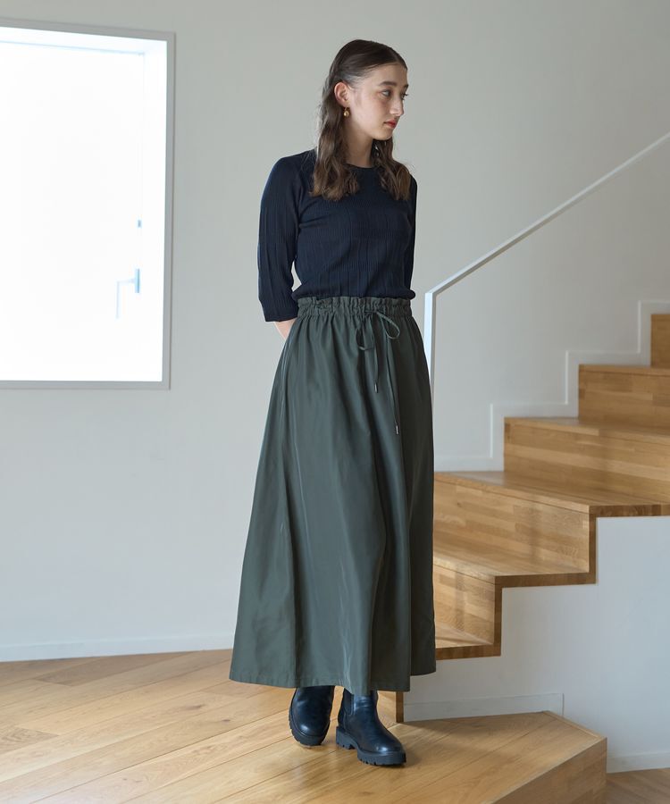 YECCA VECCA「プリーツニットドッキングワンピース」|ワンピース|