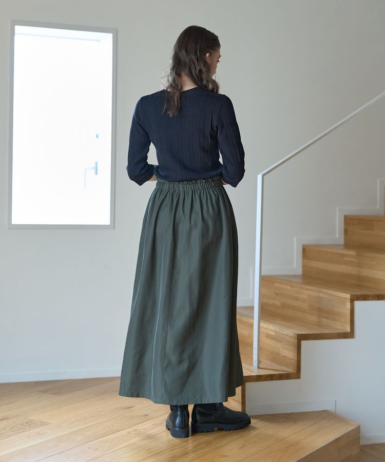 YECCA VECCA「プリーツニットドッキングワンピース」|ワンピース|