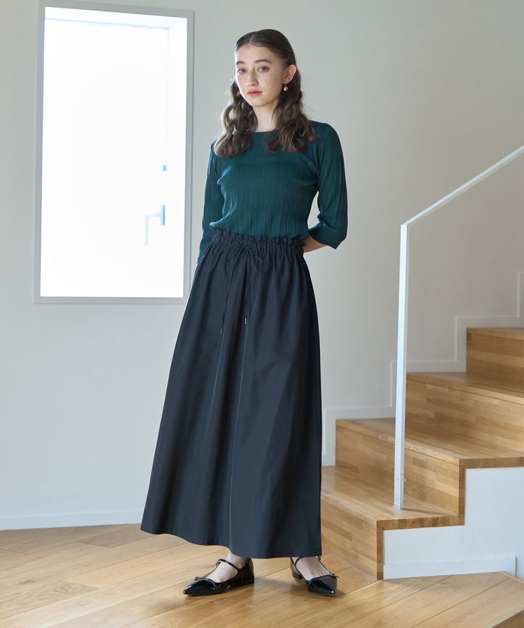 YECCA VECCA「プリーツニットドッキングワンピース」|ワンピース|