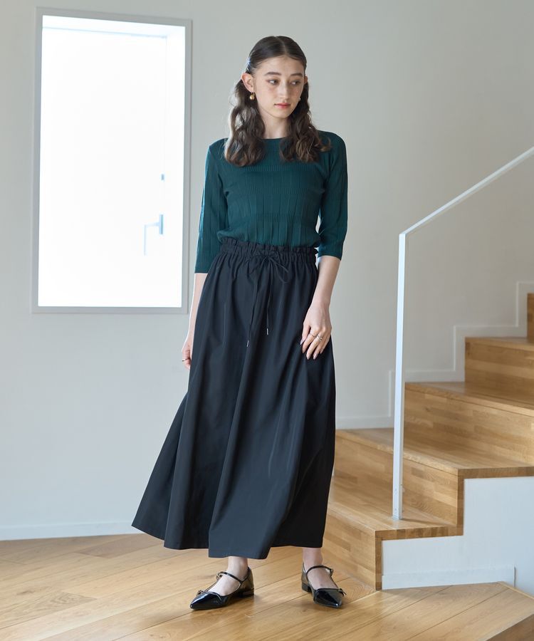 YECCA VECCA「プリーツニットドッキングワンピース」|ワンピース|