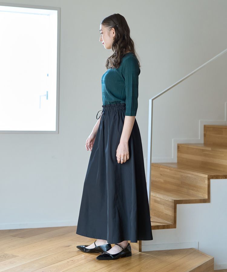 YECCA VECCA「プリーツニットドッキングワンピース」|ワンピース|