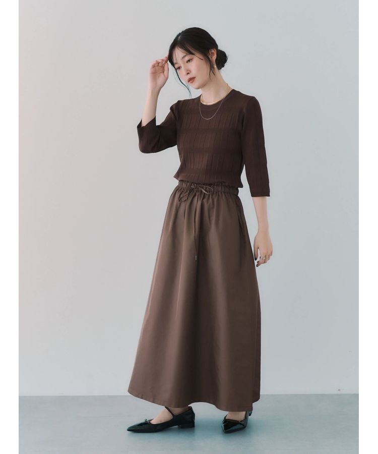 YECCA VECCA「プリーツニットドッキングワンピース」|ワンピース|