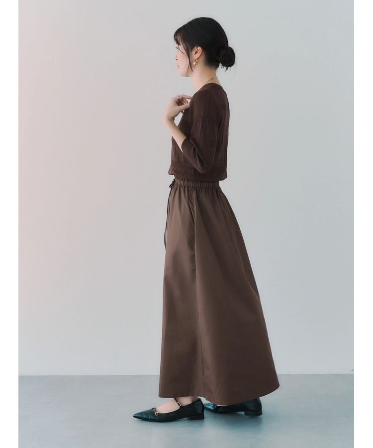 YECCA VECCA「プリーツニットドッキングワンピース」|ワンピース|