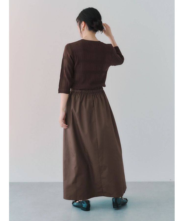 YECCA VECCA「プリーツニットドッキングワンピース」|ワンピース|