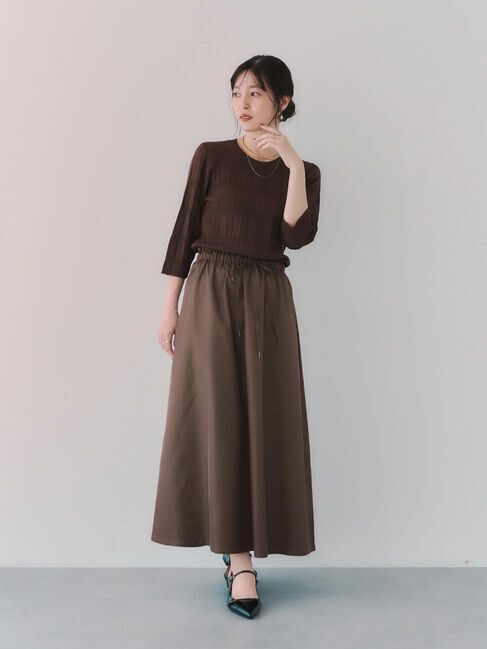 YECCA VECCA「プリーツニットドッキングワンピース」|ワンピース|