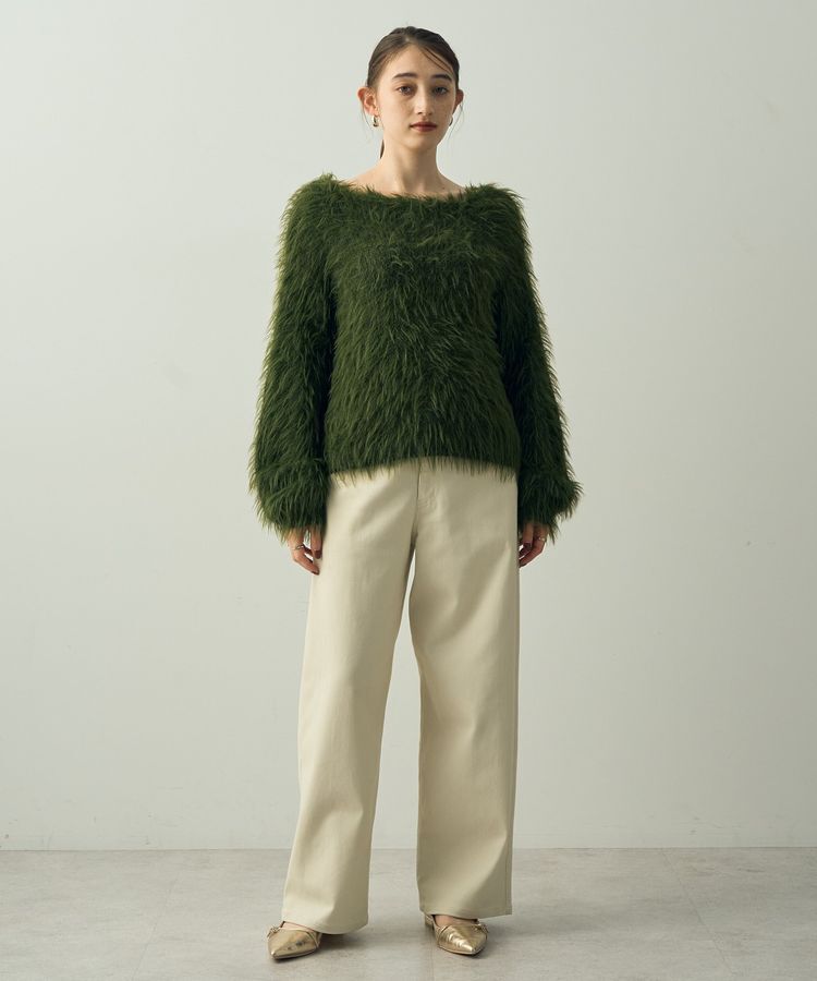 Editt by YECCA VECCA「フェザーMIXロービングニット」|ニット・セーター|