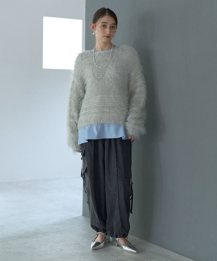 Editt by YECCA VECCA「フェザーMIXロービングニット」|ニット・セーター|