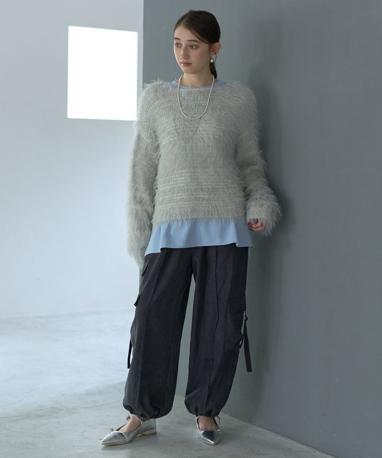 Editt by YECCA VECCA「フェザーMIXロービングニット」|ニット・セーター|