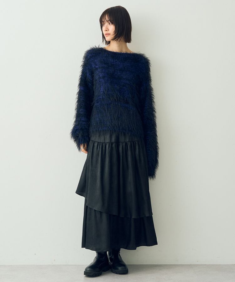 Editt by YECCA VECCA「フェザーMIXロービングニット」|ニット・セーター|